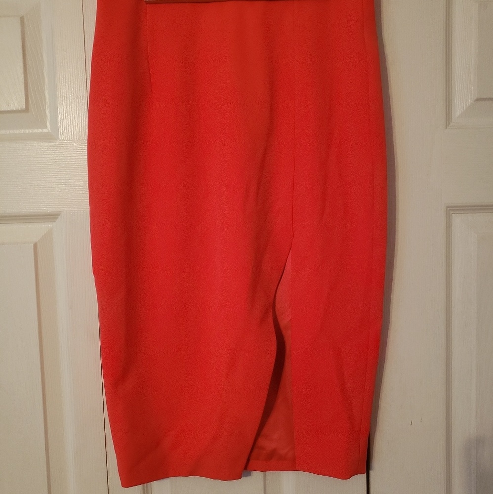 Hot pink pencil skirt